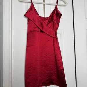 Lulu's Scarlet Satin Mini Dress